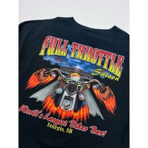 Full Throttle Saloon Sturgis SD Biker Bar‎ Anvil T Shirt Men's Size 2XL Black